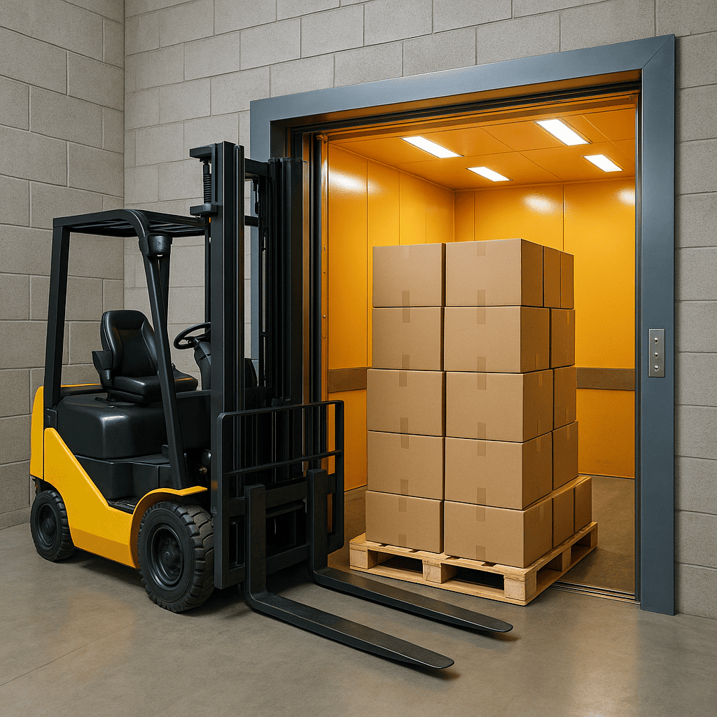 Elevadores montacargas para almacenes