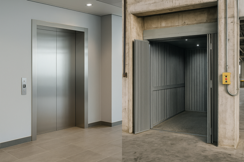 Comparativa ascensor comercial o industrial