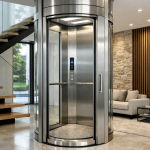 elevador residencial moderno en casa contemporánea con diseño compacto y elegante en México