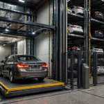 elevadores para autos en México en estacionamiento vertical moderno con sistema automatizado eficiente