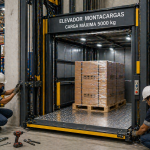 instalación de elevador montacargas en México para uso comercial intensivo en entorno industrial