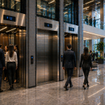 elevadores comerciales en México en edificio moderno con alto flujo y tecnología avanzada