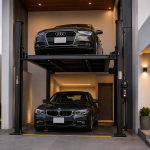 elevador para autos en México con poco espacio instalado en vivienda moderna
