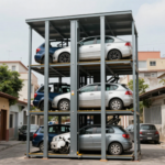 Solución de estacionamiento vertical en México para terrenos pequeños