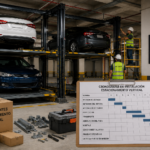 Estacionamiento vertical por tiempo de entrega en México con plataformas listas para instalación y puesta en marcha.