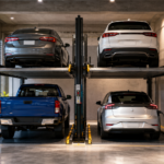 Sistema vertical para distintos vehículos en México con plataformas para sedanes, SUV, pickups y autos eléctricos.