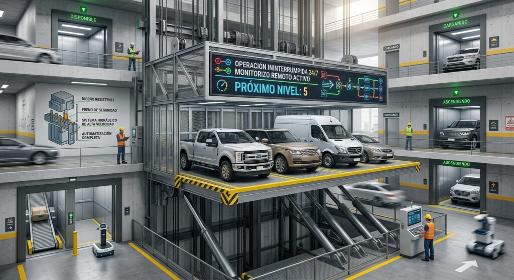 Elección de elevadores comerciales en México para operación continua en estacionamientos